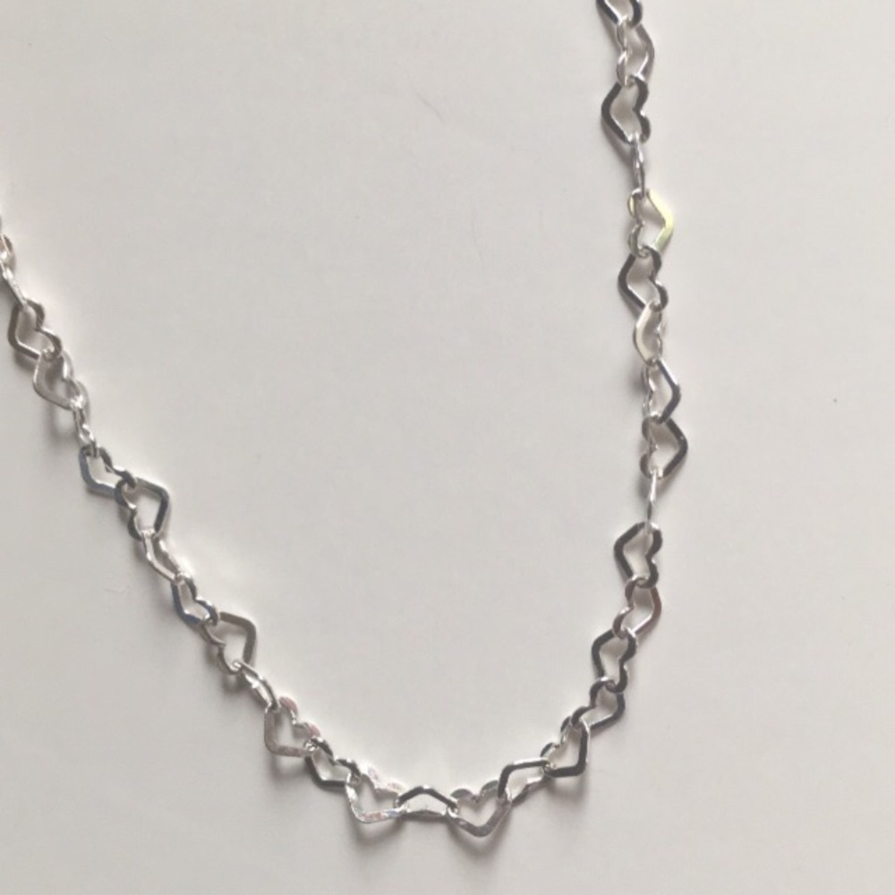 NWT Sterling Silver 8” Heart Link Bracelet
